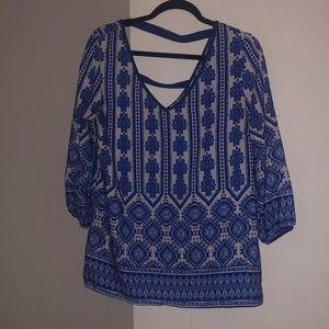 Blue patterned shirt